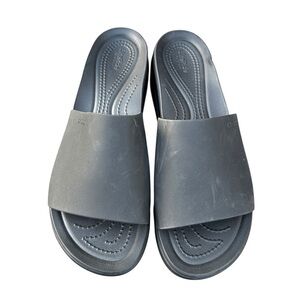 Crocs wedge Black Slide Sandals – Comfortable Casual Slip-On – Size  11